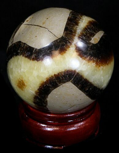 Beautiful Polished Septarian Sphere #32017